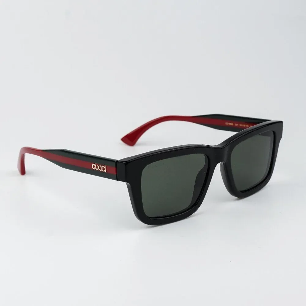 Gucci Men Sunglasses Black Green Grey Square GG1869S 001 BRAND NEW